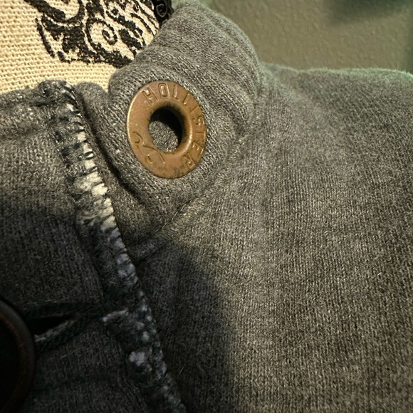 Hollister Gray Button-Up Hoodie - Picture 4 of 9